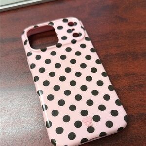 Velvet Caviar Pink and Black Polka Dot Case
